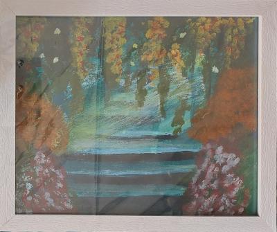 Secret Garden - Acrylic painting by child artist Anagha Venkates